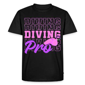 Soccer féminin, Football féminin, Football féminin - T-shirt Premium bio Homme - noir - Devant - Nico (187cm)
