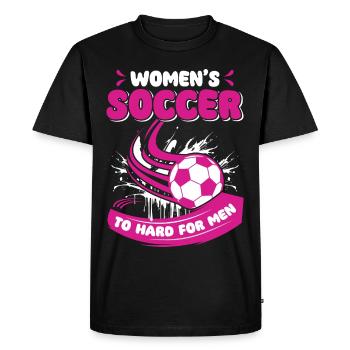 Soccer féminin, Soccer féminin, Soccer féminin - T-shirt Premium bio Homme - noir - Devant - Nico (187cm)
