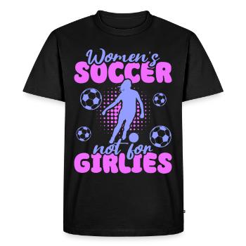 Soccer féminin, Football féminin, Football féminin - T-shirt Premium bio Homme - noir - Devant - Nico (187cm)