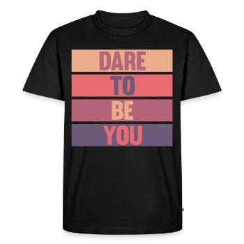 Soyez vous-même ! Confiance en soi, pensée positive, motivation - T-shirt Premium bio Homme - noir - Devant - Nico (187cm)