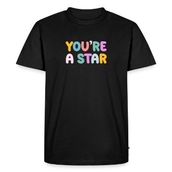 Soyez vous-même ! Confiance en soi, pensée positive, motivation - T-shirt Premium bio Homme - noir - Devant - Nico (187cm)