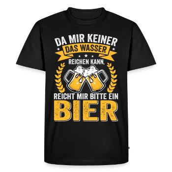 Drôle De Bière Dicton, Festival De Concert De Fête - T-shirt Premium bio Homme - noir - Devant - Nico (187cm)