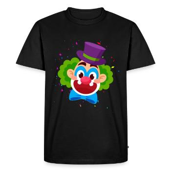 Clown, Carnaval, Carnaval, Costume De Carnaval, Parade, Célébration, Bouffon, - T-shirt Premium bio Homme - noir - Devant - Nico (187cm)