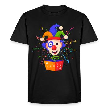 Clown, Carnaval, Carnaval, Costume De Carnaval, Parade, Célébration, Bouffon, - T-shirt Premium bio Homme - noir - Devant - Nico (187cm)
