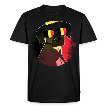 Belgique - T-shirt Premium bio Homme - noir - Devant - Nico (187cm)