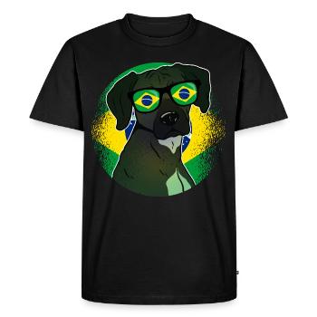 Brazil - Men's Premium Organic T-Shirt - black - Front - Nico (187cm)
