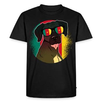 Cameroun - T-shirt Premium bio Homme - noir - Devant - Nico (187cm)