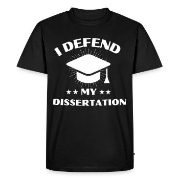 Dissertation, Doctorate, Doctorate, Degree - Men's Premium Organic T-Shirt - black - Front - Nico (187cm)