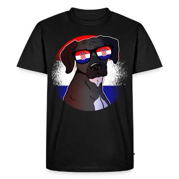 Croatie - T-shirt Premium bio Homme - noir - Devant - Nico (187cm)