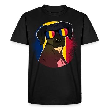 Chad - Men's Premium Organic T-Shirt - black - Front - Nico (187cm)