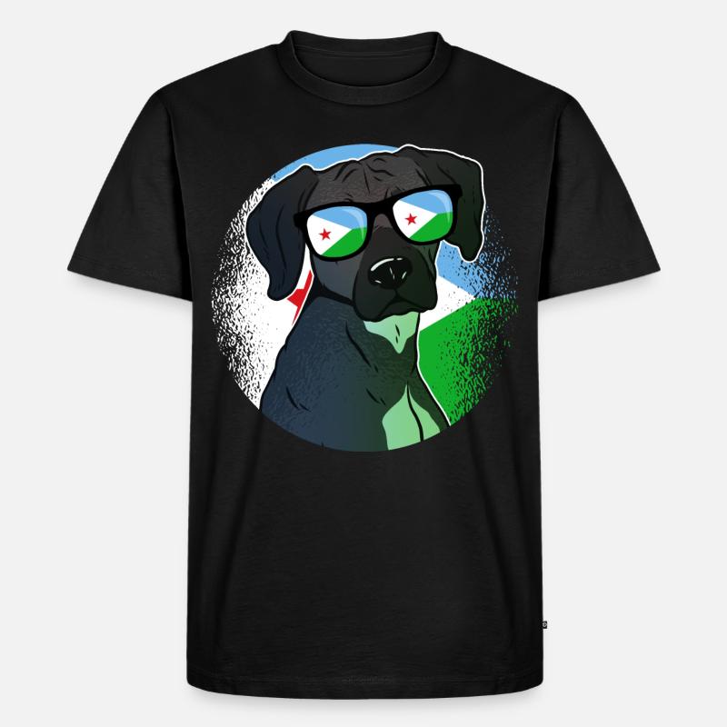 Dschibuti - Männer Premium Bio T-Shirt - Schwarz