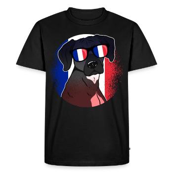 France - T-shirt Premium bio Homme - noir - Devant - Nico (187cm)