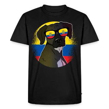 Équateur - T-shirt Premium bio Homme - noir - Devant - Nico (187cm)