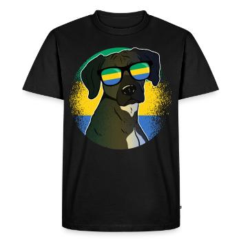 Gabon - T-shirt Premium bio Homme - noir - Devant - Nico (187cm)