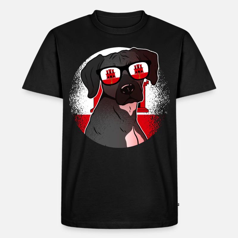 Gibraltar - Männer Premium Bio T-Shirt - Schwarz