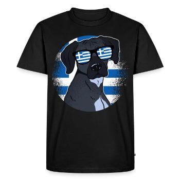 Grèce - T-shirt Premium bio Homme - noir - Devant - Nico (187cm)
