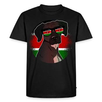 Kenya - Men's Premium Organic T-Shirt - black - Front - Nico (187cm)