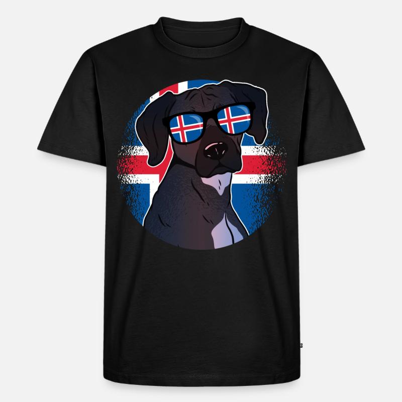 Island - Männer Premium Bio T-Shirt - Schwarz