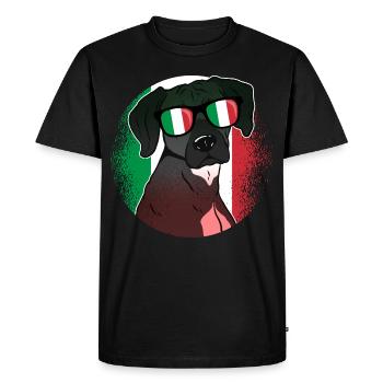Italy - Men's Premium Organic T-Shirt - black - Front - Nico (187cm)