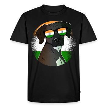 India - Men's Premium Organic T-Shirt - black - Front - Nico (187cm)