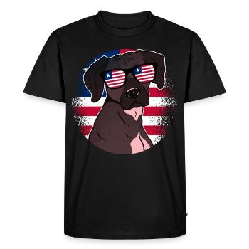 Libéria - T-shirt Premium bio Homme - noir - Devant - Nico (187cm)