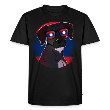 Laos - Men's Premium Organic T-Shirt - black - Front - Nico (187cm)