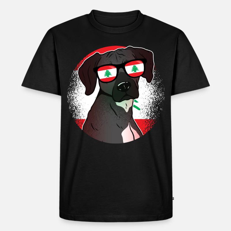 Libanon - Männer Premium Bio T-Shirt - Schwarz