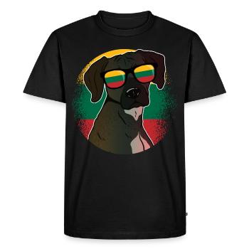 Lituanie - T-shirt Premium bio Homme - noir - Devant - Nico (187cm)