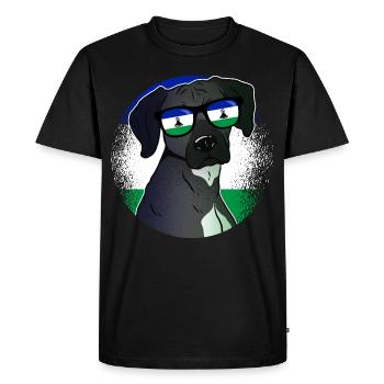 Lesotho - Men's Premium Organic T-Shirt - black - Front - Nico (187cm)