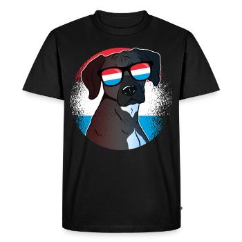 Luxembourg - T-shirt Premium bio Homme - noir - Devant - Nico (187cm)