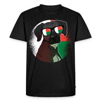 Macédoine - T-shirt Premium bio Homme - noir - Devant - Nico (187cm)