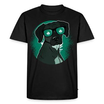 Macau - Men's Premium Organic T-Shirt - black - Front - Nico (187cm)
