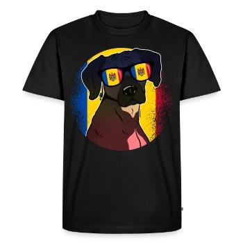 Moldavie - T-shirt Premium bio Homme - noir - Devant - Nico (187cm)