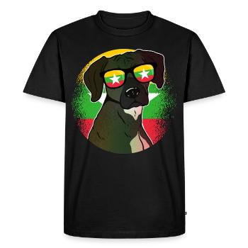 Myanmar - Men's Premium Organic T-Shirt - black - Front - Nico (187cm)