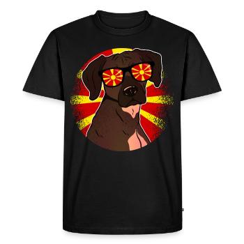 Macedonia - Men's Premium Organic T-Shirt - black - Front - Nico (187cm)