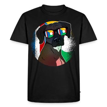 Réunion - T-shirt Premium bio Homme - noir - Devant - Nico (187cm)