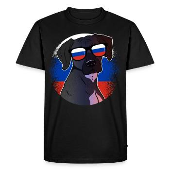 Russie - T-shirt Premium bio Homme - noir - Devant - Nico (187cm)
