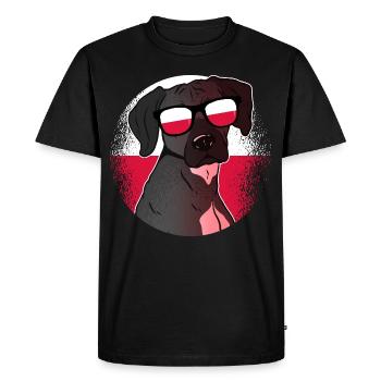 Pologne - T-shirt Premium bio Homme - noir - Devant - Nico (187cm)