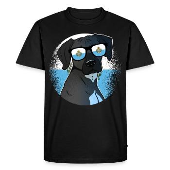 Saint-Marin - T-shirt Premium bio Homme - noir - Devant - Nico (187cm)