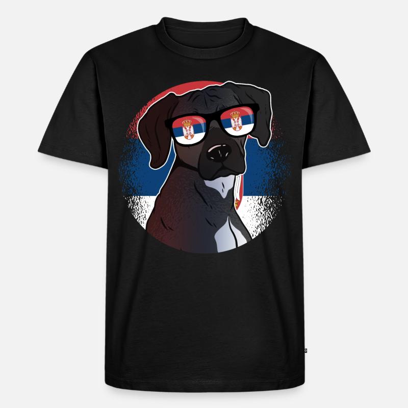 Serbien - Männer Premium Bio T-Shirt - Schwarz