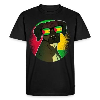 Sao Tomé et Principe - T-shirt Premium bio Homme - noir - Devant - Nico (187cm)