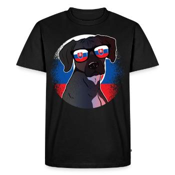 Slovakia - Men's Premium Organic T-Shirt - black - Front - Nico (187cm)