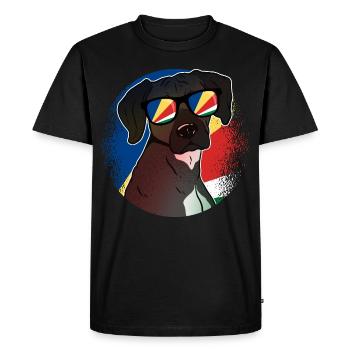 Seychelles - T-shirt Premium bio Homme - noir - Devant - Nico (187cm)