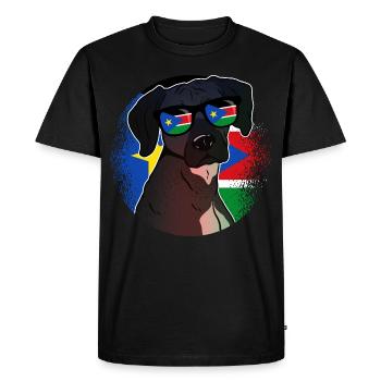 Sud Soudan - T-shirt Premium bio Homme - noir - Devant - Nico (187cm)
