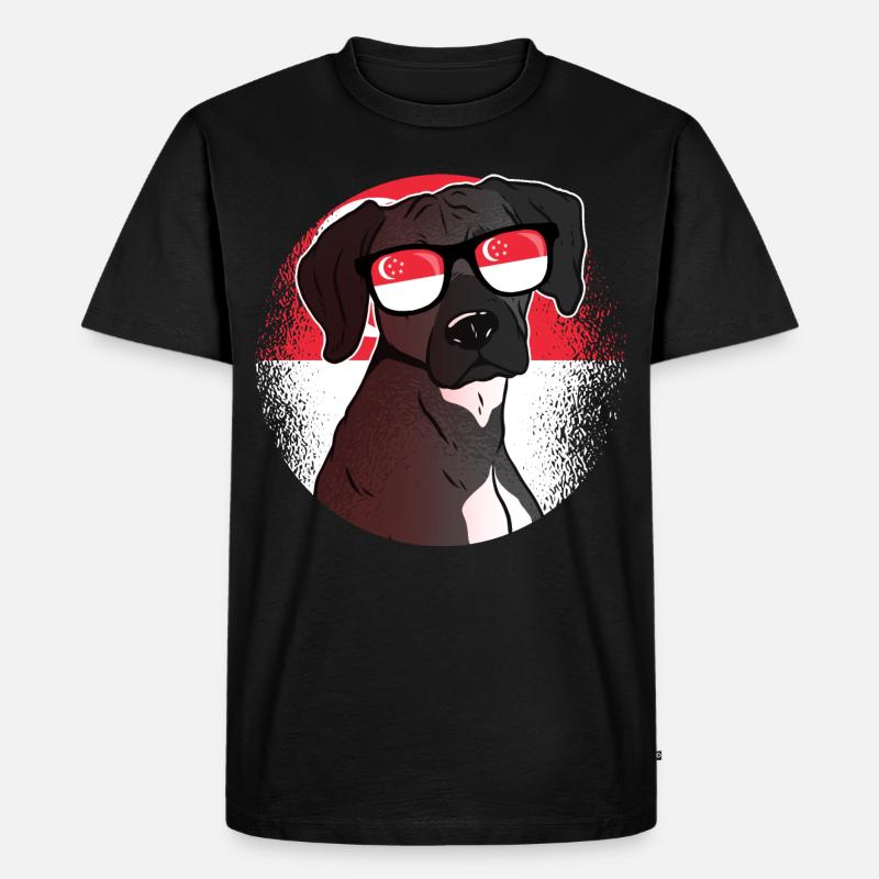 Singapur - Männer Premium Bio T-Shirt - Schwarz