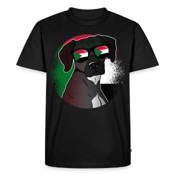 Soudan - T-shirt Premium bio Homme - noir - Devant - Nico (187cm)