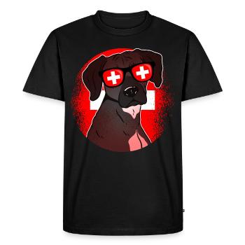Suisse - T-shirt Premium bio Homme - noir - Devant - Nico (187cm)