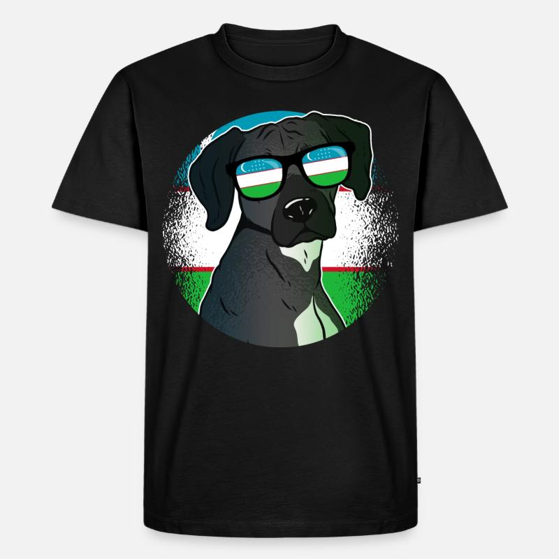 Usbekistan - Männer Premium Bio T-Shirt - Schwarz