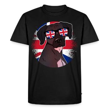Royaume-Uni - T-shirt Premium bio Homme - noir - Devant - Nico (187cm)