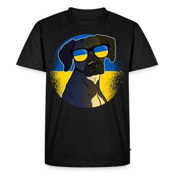 Ukraine - T-shirt Premium bio Homme - noir - Devant - Nico (187cm)